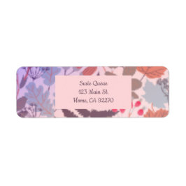 Söt Berries och Löv botaniskt märke Returadress Etikett