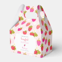 Söt Berry Ettårs Födelsedags Söt Jordgubbs Tjej