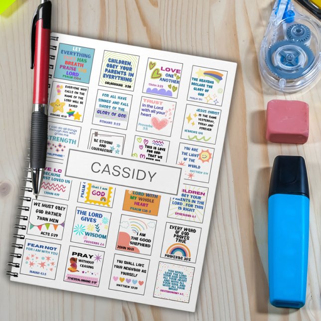 Söt bibelvers för barn minnesvers  anteckningsbok (Skapare uppladdad)