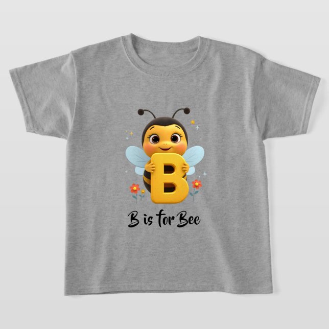 Söt Bibilo Barn T-Shirt | B är för Bibilo Alfabet  (Laydown)