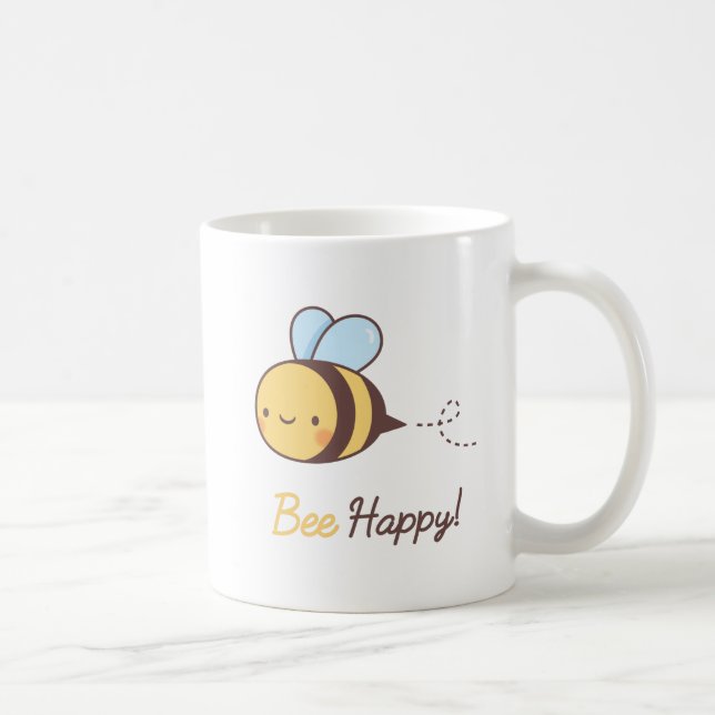 Söt Bie Glad Positiv Puns Kaffemugg (Höger)