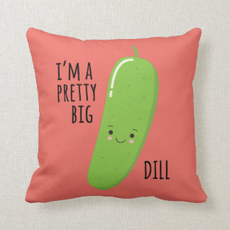 Söt Big Dill ・ 15-tums Fyrkantig fyllning Kudde