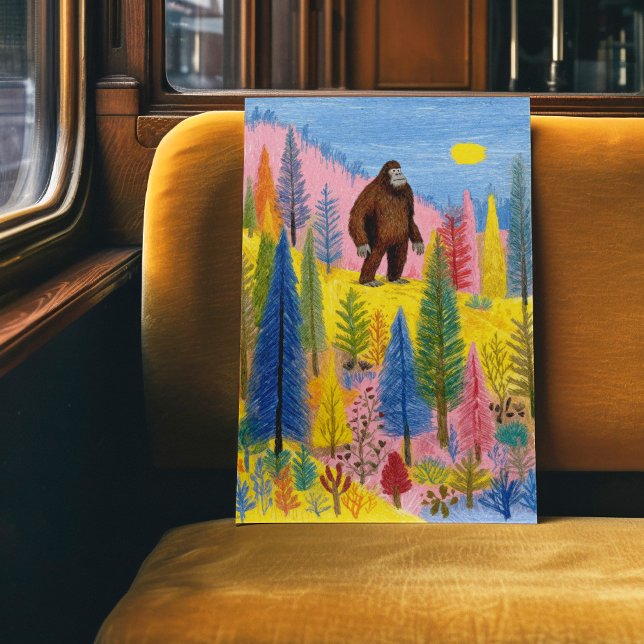 Söt Bigfoot-kryptid varelse affisch konst (Skapare uppladdad)