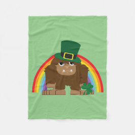 Söt Bigfoot Leprechaun Fleecefilt