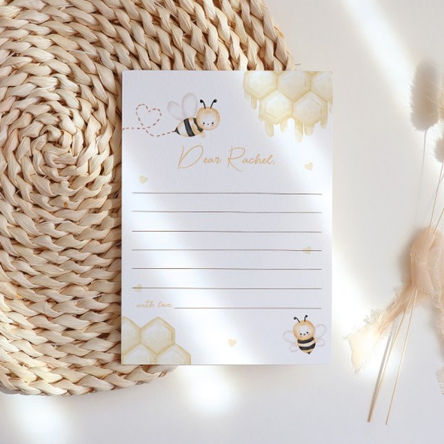Söt Bihonung Första Bihandled Tidskapsel Kort (Skapare uppladdad)