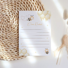 Söt Bihonung Första födelsedagen Tidskapsel Kort