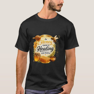 Söt Bihonungs Läkande Tecknad Design T Shirt