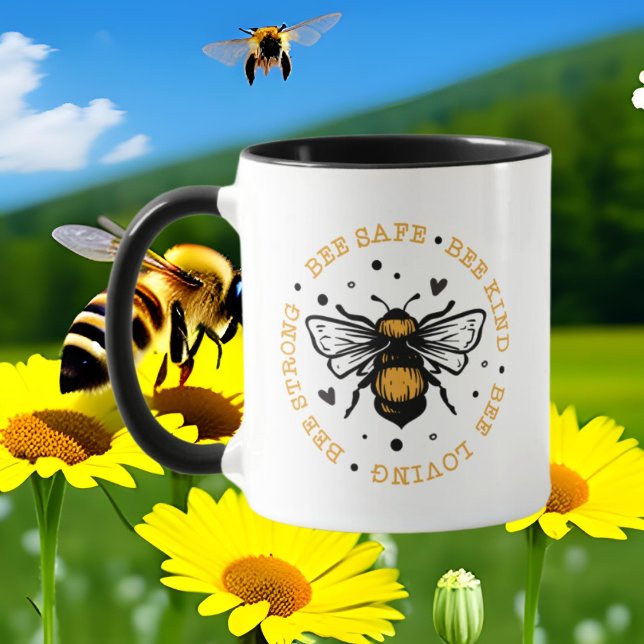 söt bin älskare inspiration lägga till monogram mugg (Skapare uppladdad)