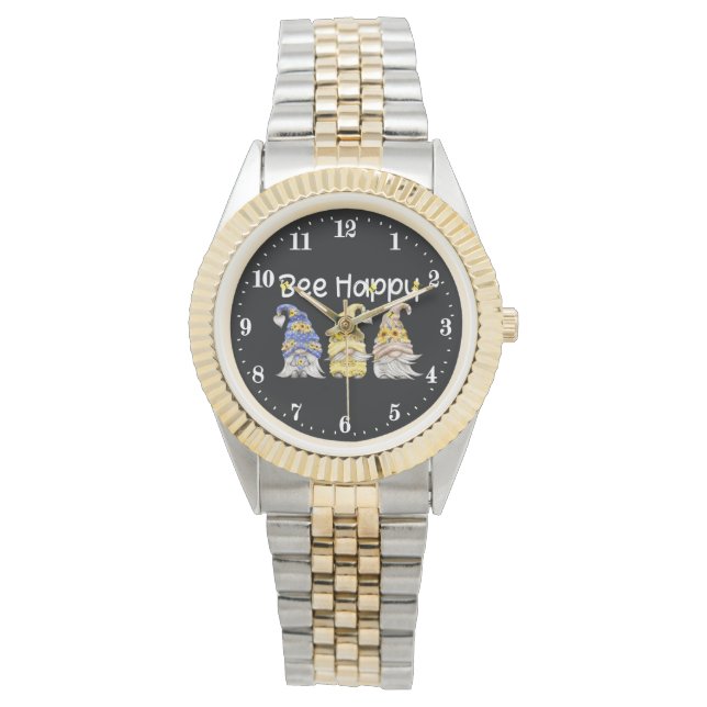 Söt bin lycklig gnome armbandsur (Framsida)