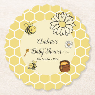 Söt Bina med Sött Honung Baby Shower Underlägg Papper