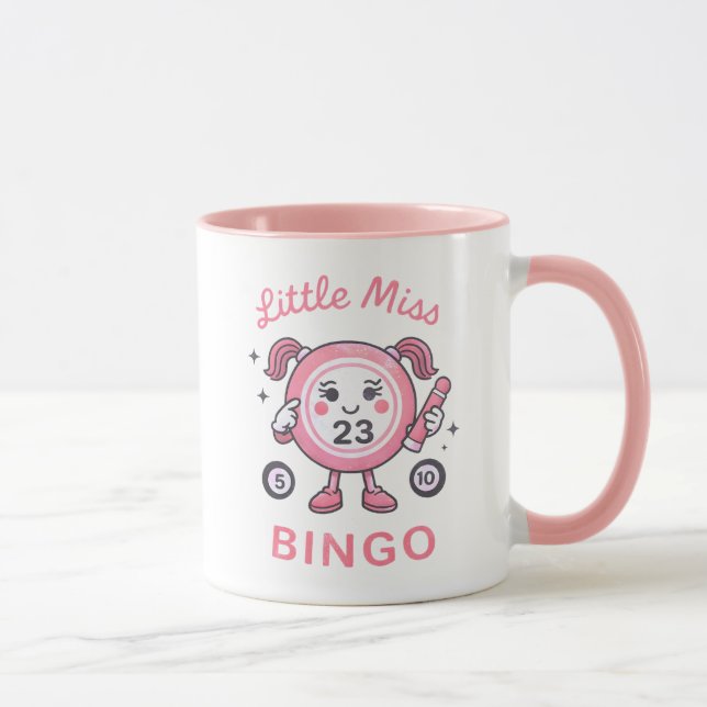 Söt Bingo Boll Rosa Karaktär Roligt Talesätt  Mugg (Höger)