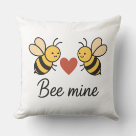 Söt Biparet ”Bee Mine” Kudd med Kärlekstema Kudde
