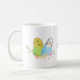 Söt Bird Budgie Parakeet Parrot (eget namn) Kaffemugg