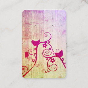 Söt Bird Earring Visning Cards som du kan Slå Tidsbeställning Kort