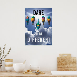 Söt Birds på en Wire Dare Poster