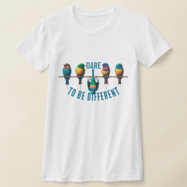 Söt Birds på en Wire Dare T Shirt (Laydown)