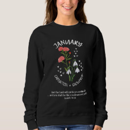 Söt Birth Month Flower JANUARY Christian T Shirt