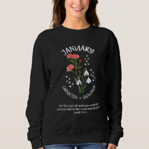 Söt Birth Month Flower JANUARY Christian T Shirt