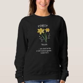 Söt Birth Month Flower MARCH Daffodil Christian T Shirt