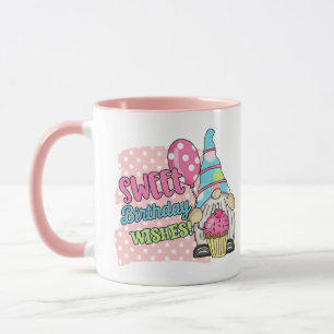 Söt Birthday önskemål lägg till monogram Mugg