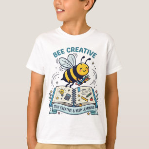 Söt Biv Kreativt Lärande Anteckningsbok Barnskola T Shirt