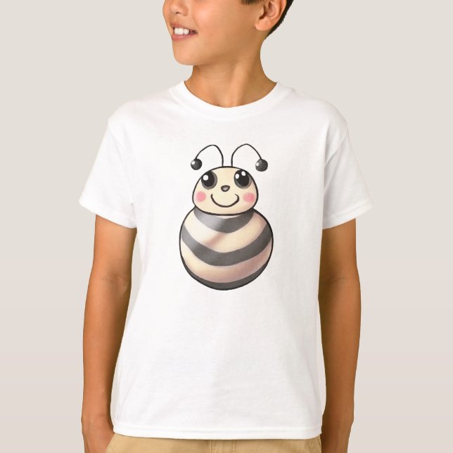 Söt Bivagn, Leende Biteckning, Bi T Shirt (Framsida)