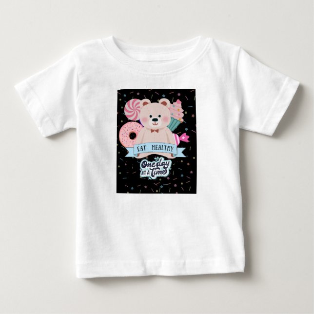 Söt björn baby t-shirt (Framsida)
