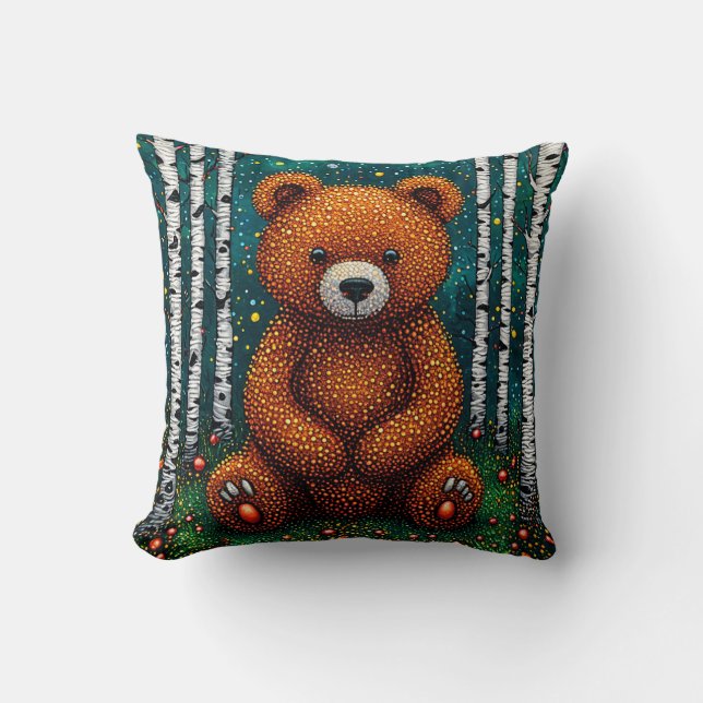 🧸 Söt Björn Barnrumsdekorpresent ✨ Kudde (Framsida)