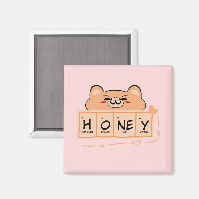 Söt Björn "Honey" Magnet (Front/Back)