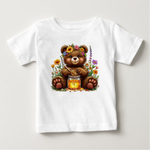 🍯🐻 Söt Björn Honung Trädgård Baby Present ✨ T Shirt