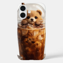 Söt Björn Kaffe iPhone-fodral | Estetiskt Djur 
