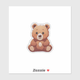 söt björn klistermärken