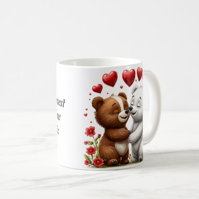 Söt björn magisk kärlek citat hempresent ✨ kaffemugg (Framsida höger)