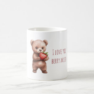 Söt Björn med Jordgubbe Kaffemugg