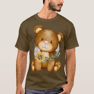 Söt björn med solros t shirt