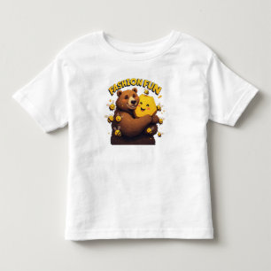 Söt björn som kramar gul bikaka t shirt