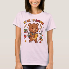 Söt björn tillbaka till skoläventyret t shirt