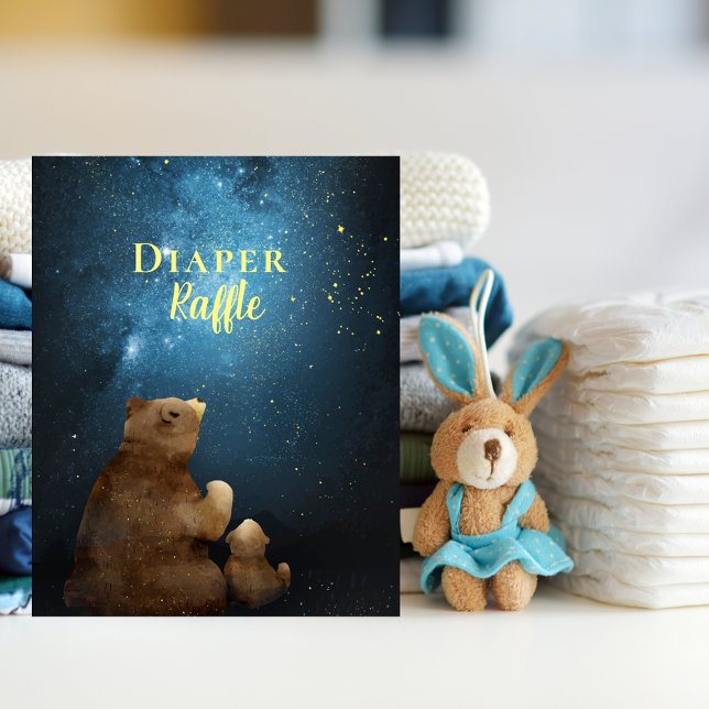 Söt björn Twinkle Little Star blöja lotteri Poster (Skapare uppladdad)