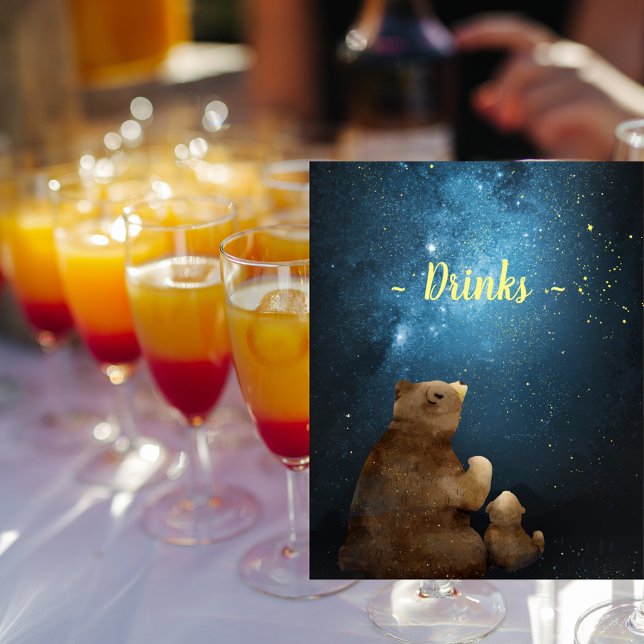Söt björn Twinkle Little Star-dricker Poster (Skapare uppladdad)