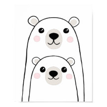 Söt björn väggkonst för barn