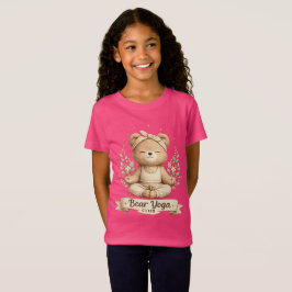 Söt Björn Yoga Klubb Barn T-Shirt – Bedårande Yoga