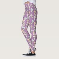 Söt Björnarnas Godsaker Mönster Violett Legging