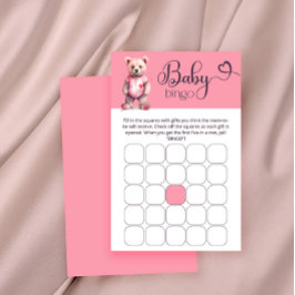 Söt björnbjörn, babykläder, bingo-spel