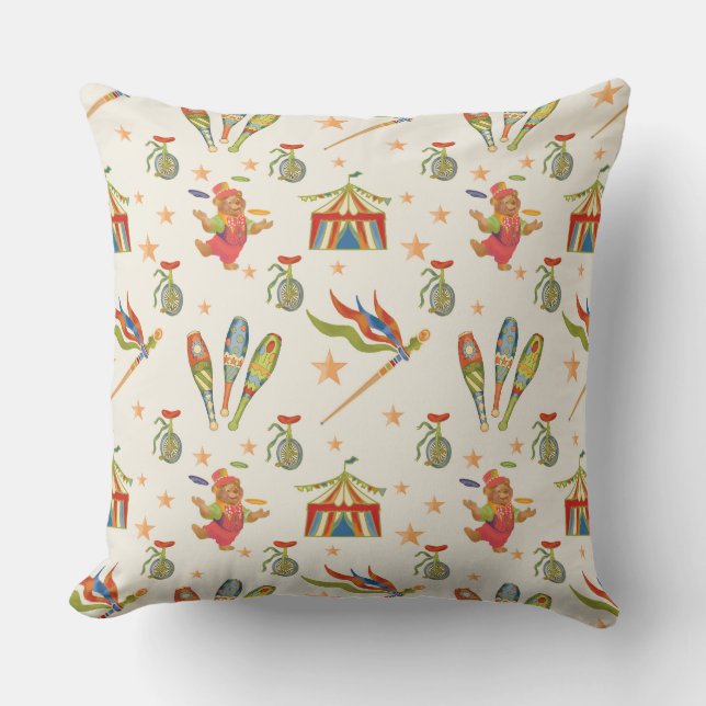 Söt Björncirkeltema Kudd för Barn Kudde (Framsida)