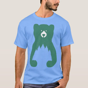 Söt björnkrämning träd t shirt
