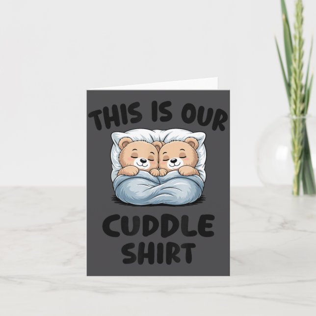 Söt Björnpar Detta Är Vår Kram  Kort (Framsida)