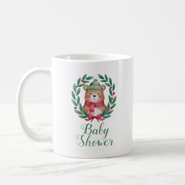 Söt björnvattenfärgdusch kaffemugg (Vänster)