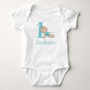Söt Blå 1-årsdag Tee