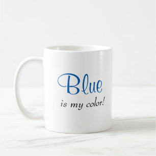 Söt Blå Är Min Färg Citat Kaffemugg