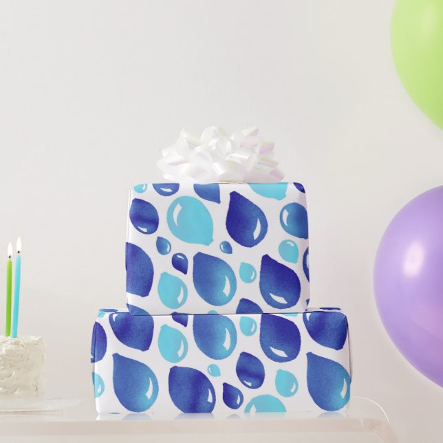 Söt Blå Ballong Barn Mönster Presentpapper (Festgåvor)